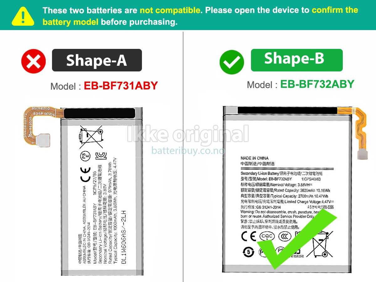 Samsung SM-F731B batteri