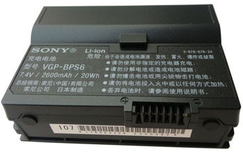 Batteri til Sony VGP-BPL6 Bærbar PC