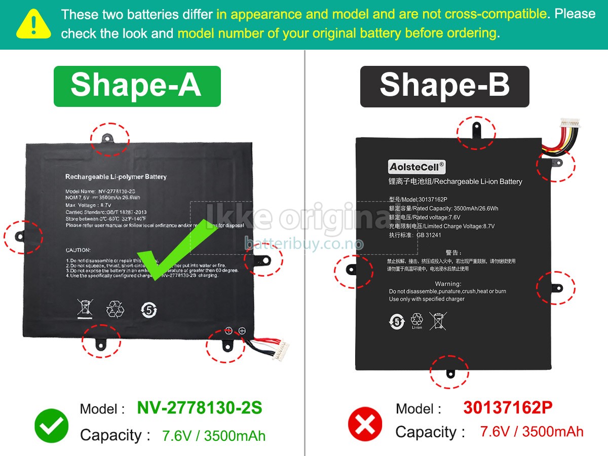 Teclast F5 batteri