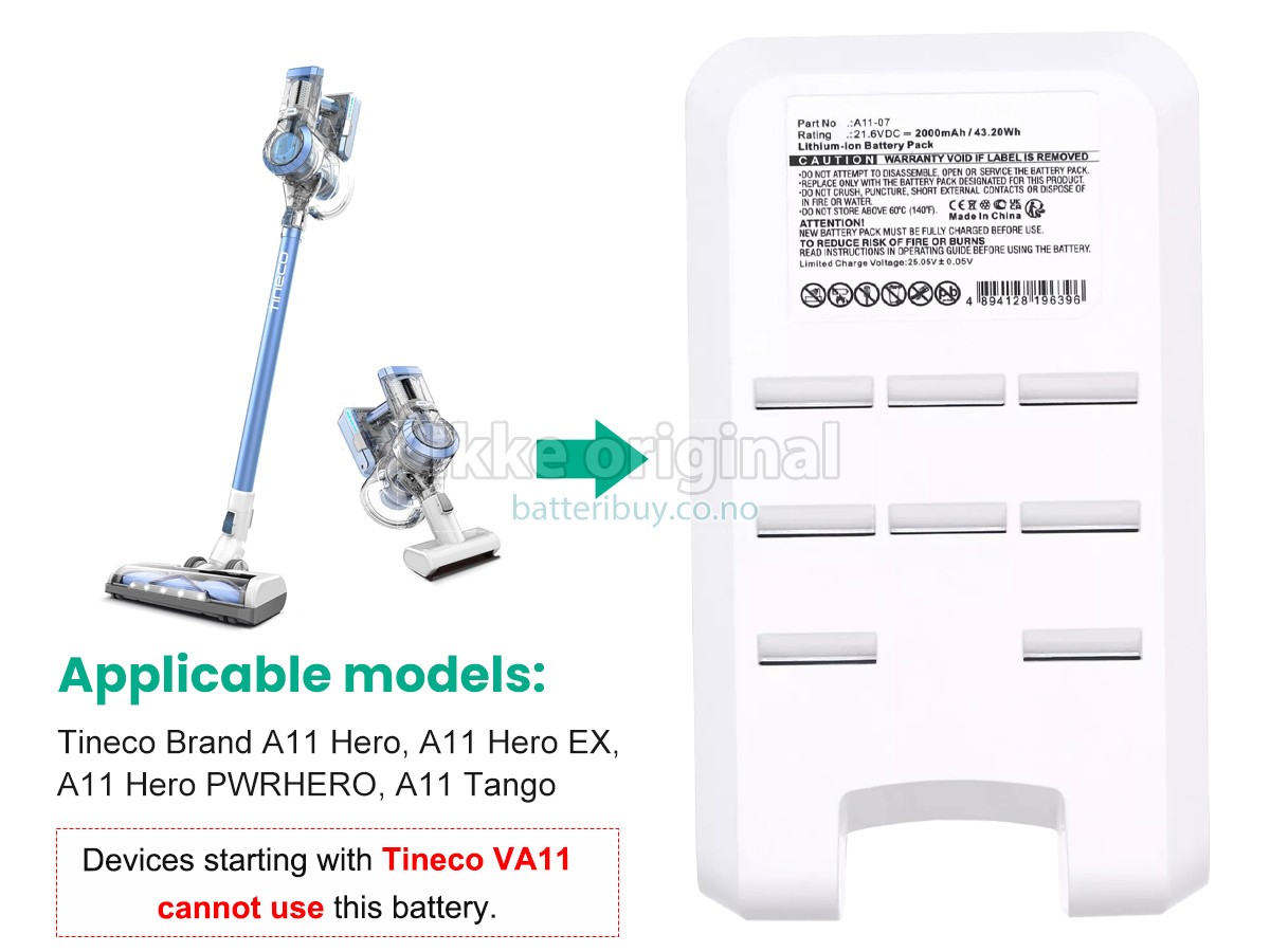 Tineco A11-07 batteri