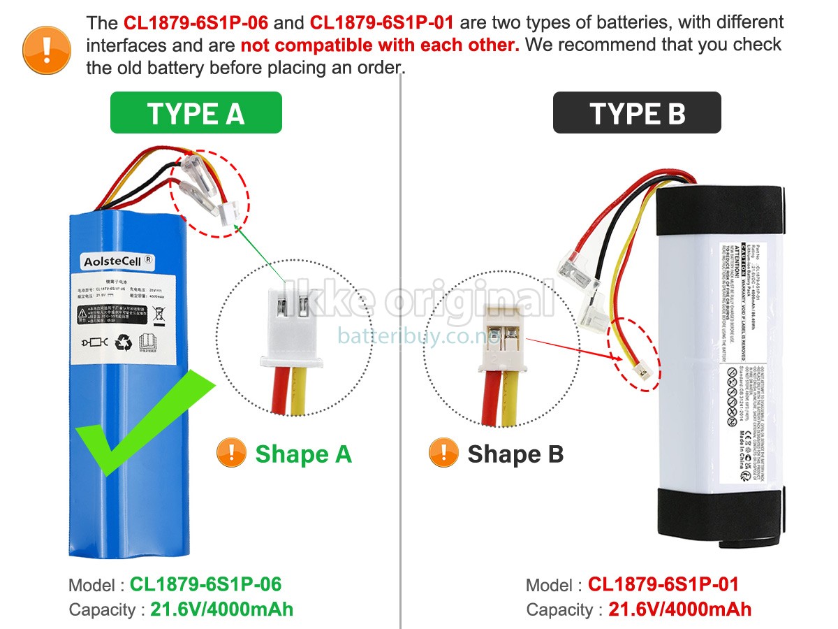 Tineco FW1004 batteri