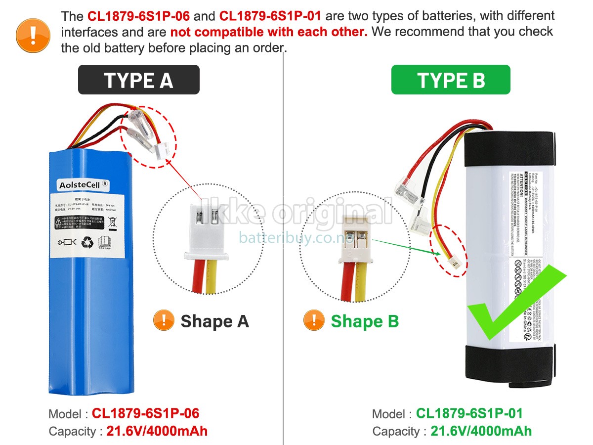 Tineco FW1004 batteri