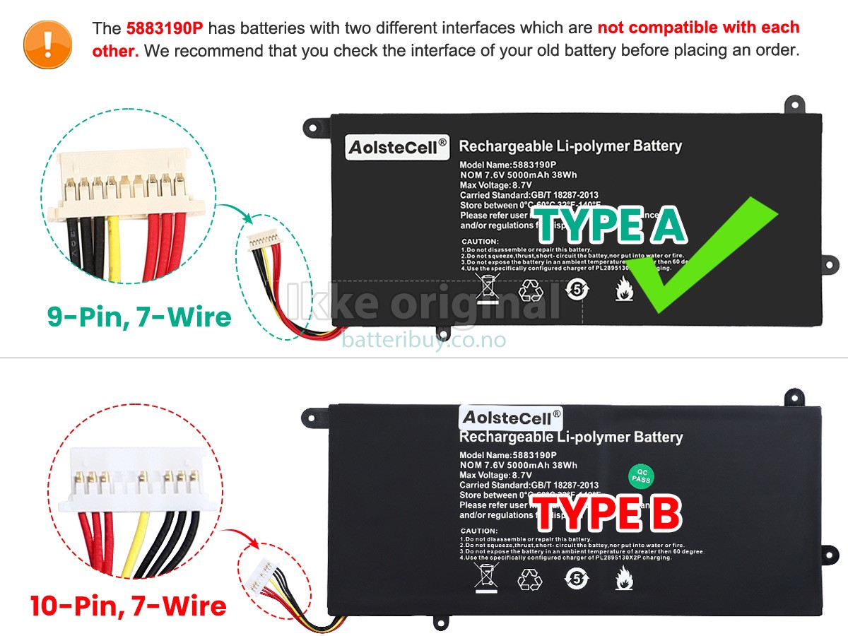 Vastking S133 batteri