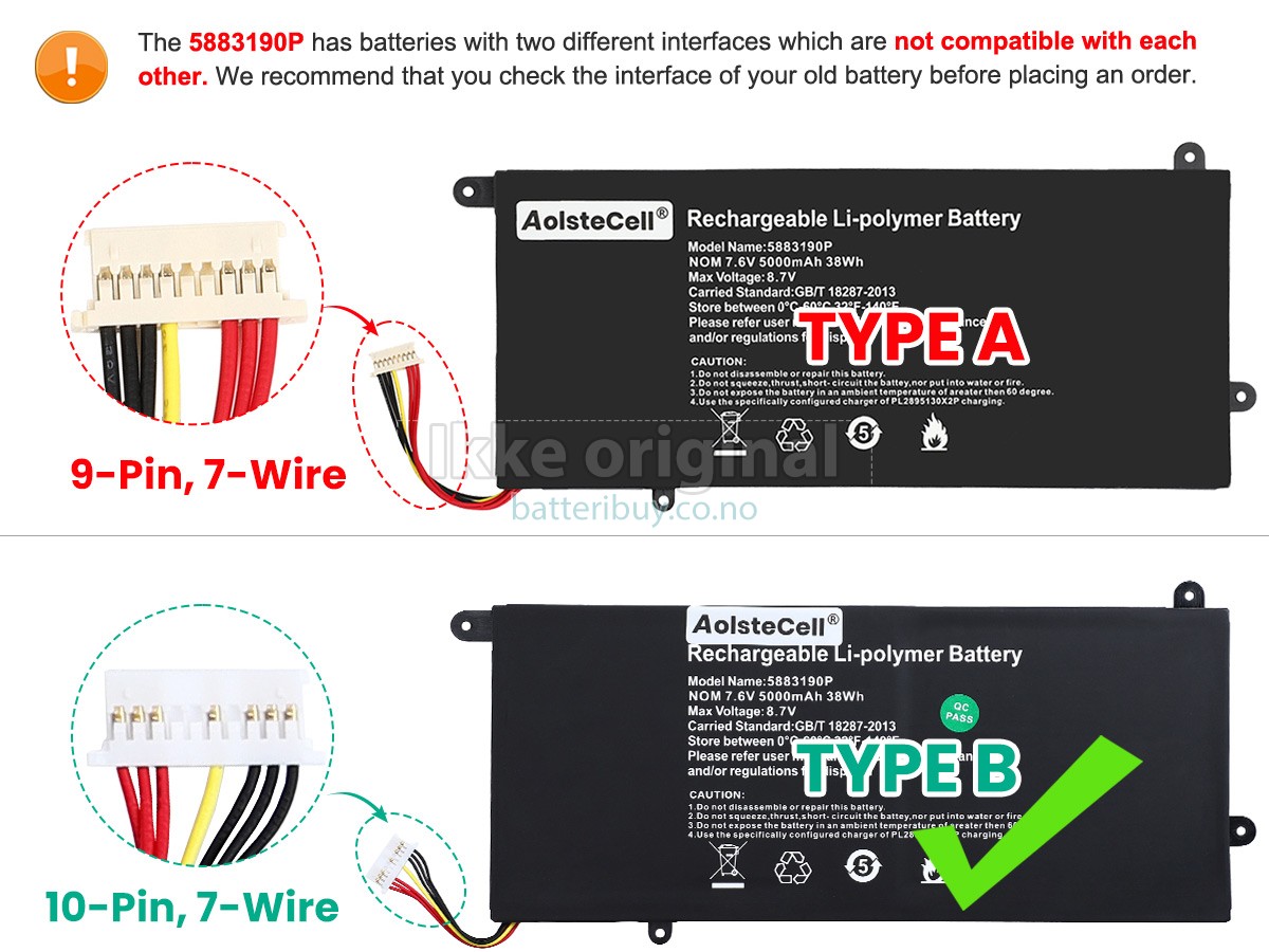 Vastking S133 batteri