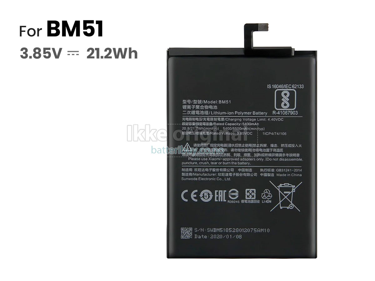 XiaoMi MI MAX3 batteri