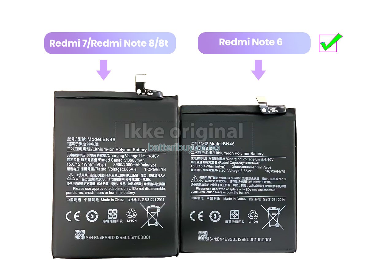 XiaoMi REDMI NOTE 6 batteri