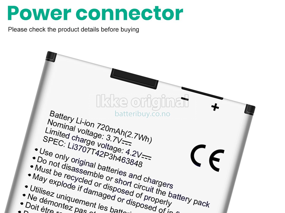 ZTE A833 batteri